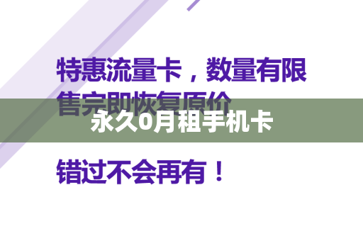 永久0月租手机卡