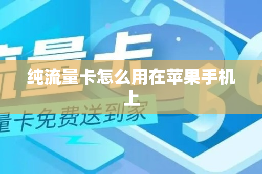 纯流量卡怎么用在苹果手机上