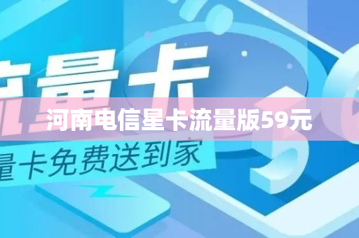 河南电信星卡流量版59元