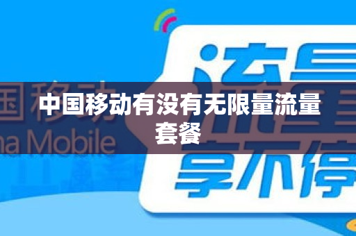 中国移动有没有无限量流量套餐