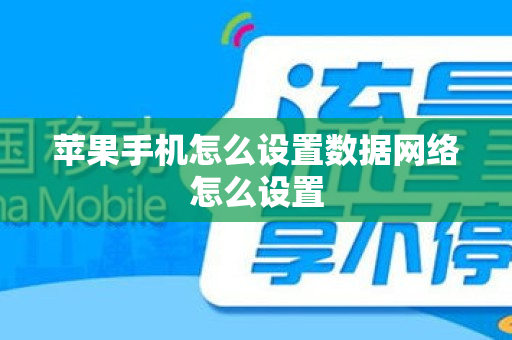 苹果手机怎么设置数据网络怎么设置