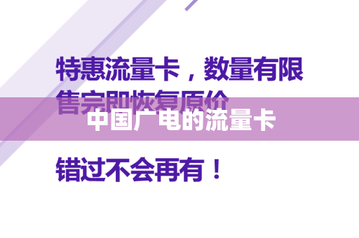 中国广电的流量卡