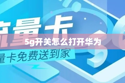 5g开关怎么打开华为