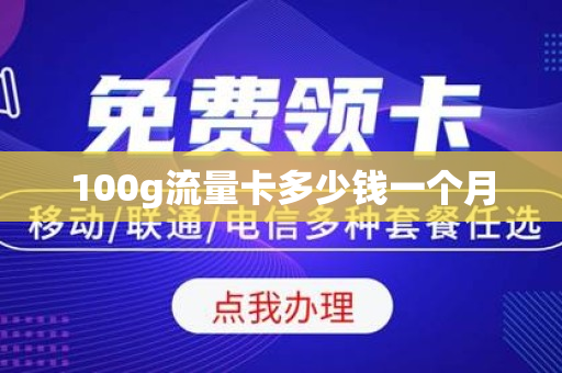 100g流量卡多少钱一个月