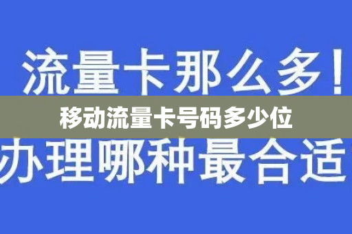 移动流量卡号码多少位