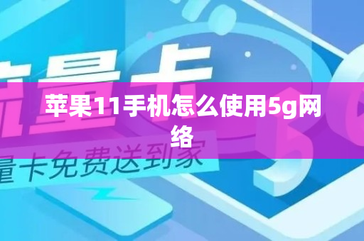 苹果11手机怎么使用5g网络
