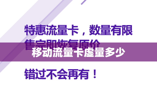 移动流量卡虚量多少
