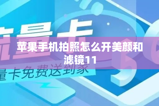 苹果手机拍照怎么开美颜和滤镜11
