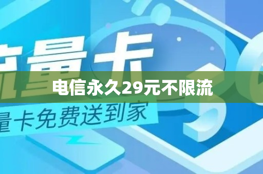 电信永久29元不限流