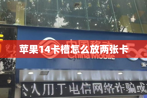 苹果14卡槽怎么放两张卡