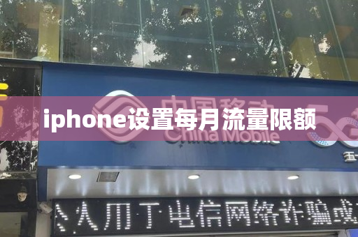 iphone设置每月流量限额