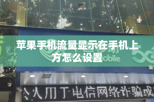 苹果手机流量显示在手机上方怎么设置