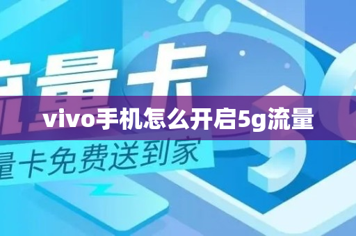 vivo手机怎么开启5g流量