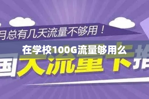 在学校100G流量够用么