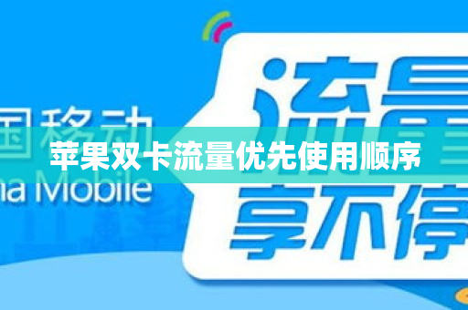 苹果双卡流量优先使用顺序