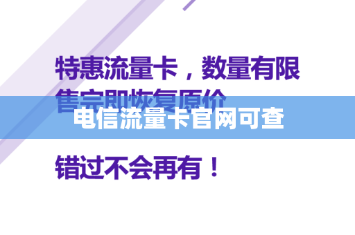 电信流量卡官网可查
