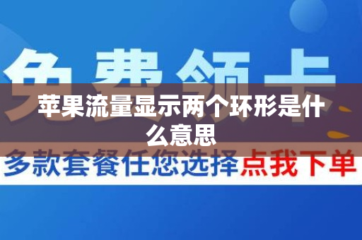 苹果流量显示两个环形是什么意思