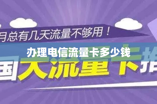 办理电信流量卡多少钱