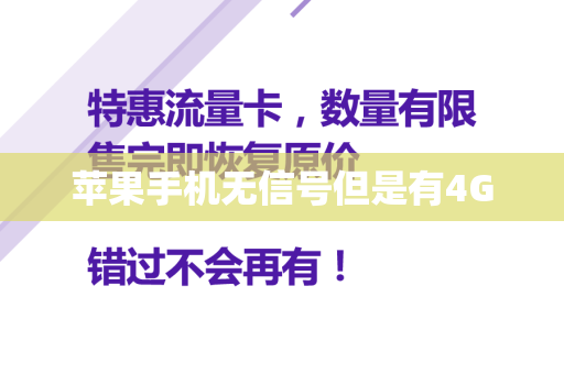苹果手机无信号但是有4G