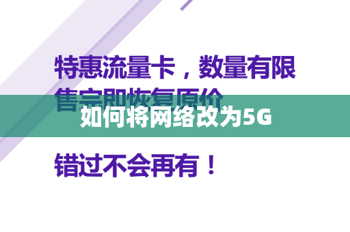 如何将网络改为5G