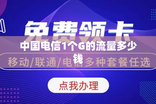 中国电信1个G的流量多少钱
