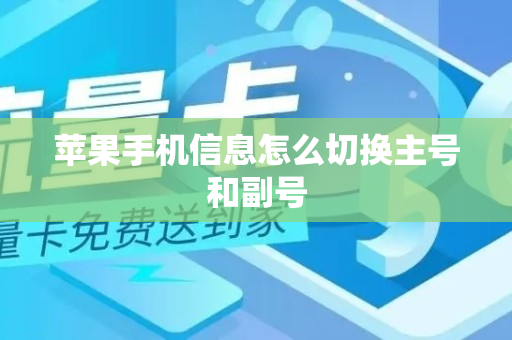 苹果手机信息怎么切换主号和副号