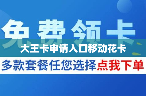 大王卡申请入口移动花卡