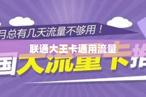 联通大王卡通用流量