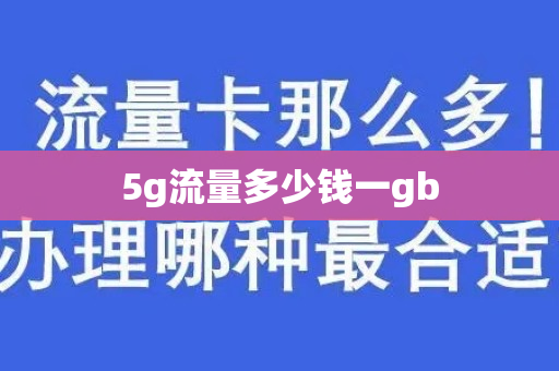 5g流量多少钱一gb