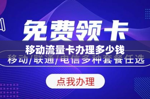 移动流量卡办理多少钱