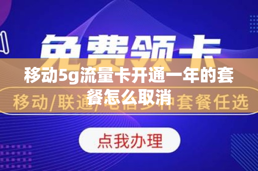 移动5g流量卡开通一年的套餐怎么取消