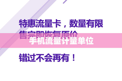手机流量计量单位