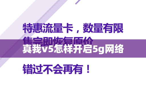 真我v5怎样开启5g网络