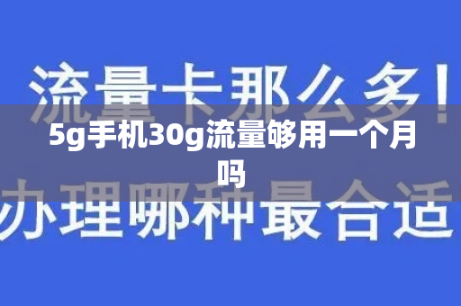 5g手机30g流量够用一个月吗
