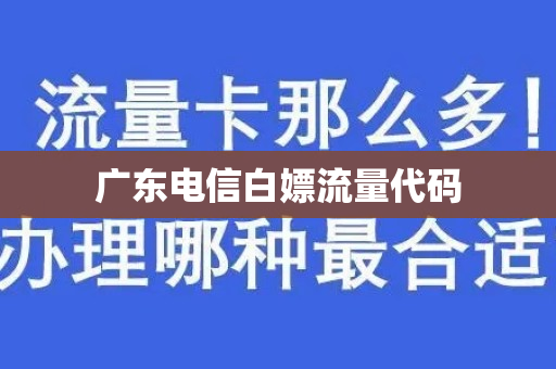 广东电信白嫖流量代码