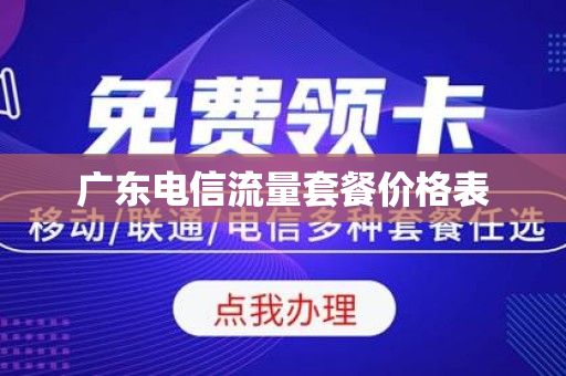 广东电信流量套餐价格表