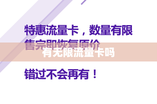 有无限流量卡吗