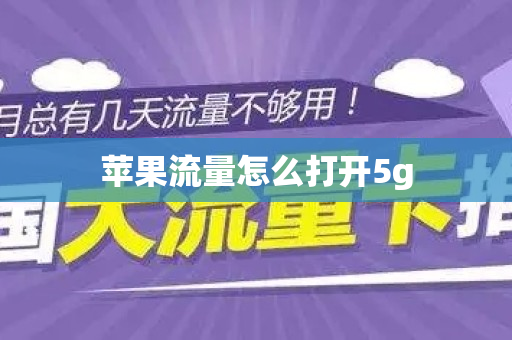 苹果流量怎么打开5g