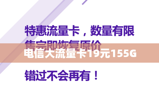 电信大流量卡19元155G