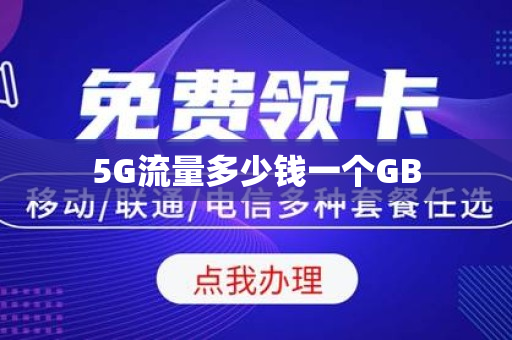 5G流量多少钱一个GB