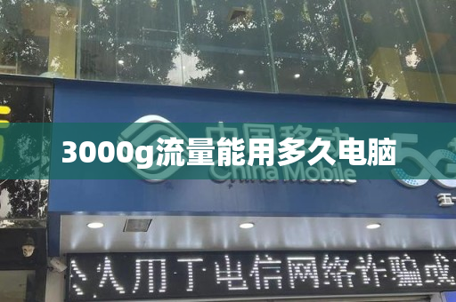3000g流量能用多久电脑
