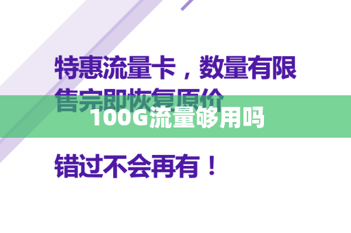 100G流量够用吗