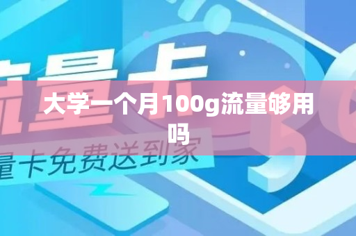 大学一个月100g流量够用吗