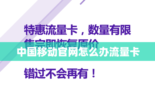 中国移动官网怎么办流量卡