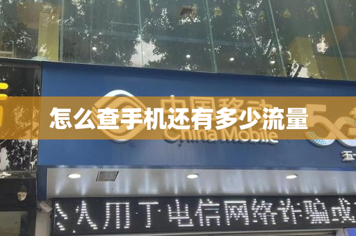 怎么查手机还有多少流量