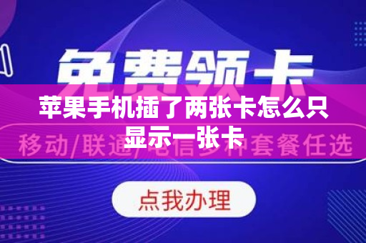 苹果手机插了两张卡怎么只显示一张卡