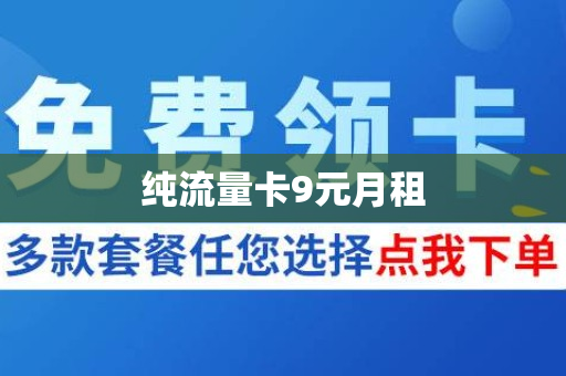 纯流量卡9元月租