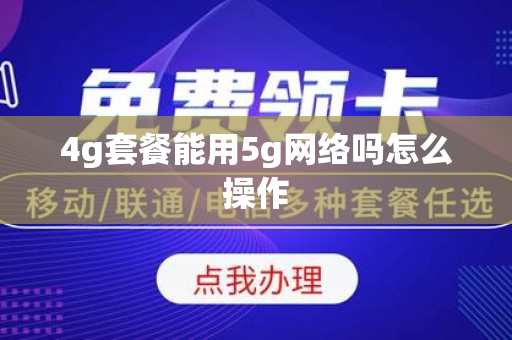 4g套餐能用5g网络吗怎么操作