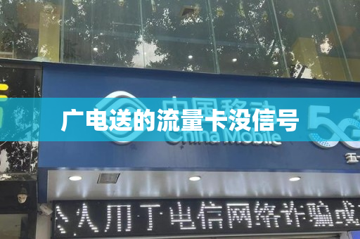 广电送的流量卡没信号