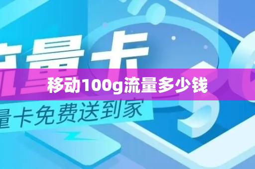 移动100g流量多少钱